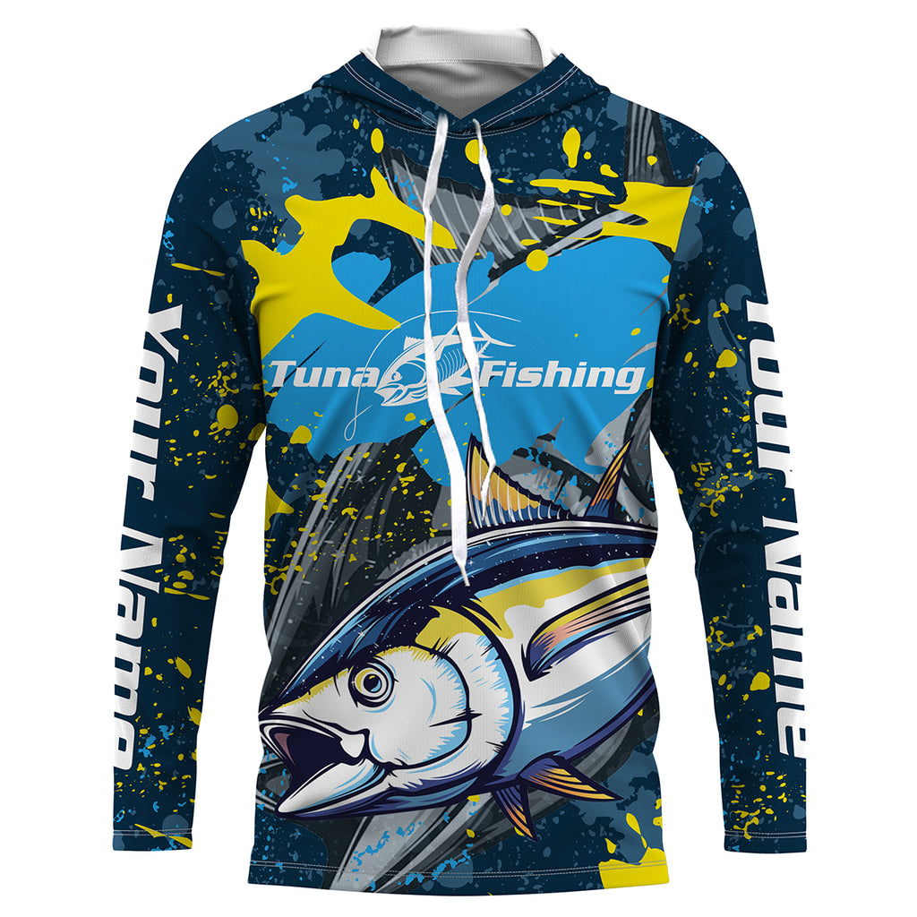Beautiful Yellowfin Tuna Fishing Shirt UPF 30+ Performance Clothing, Personalized Fishing Gifts HVFS007, Long Sleeves UPF / 5XL