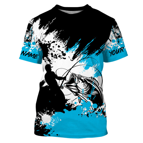 Bass Fishing Custom UV Long Sleeve performance Fishing Shirts, personalized Bass Fishing gifts - HVFS013