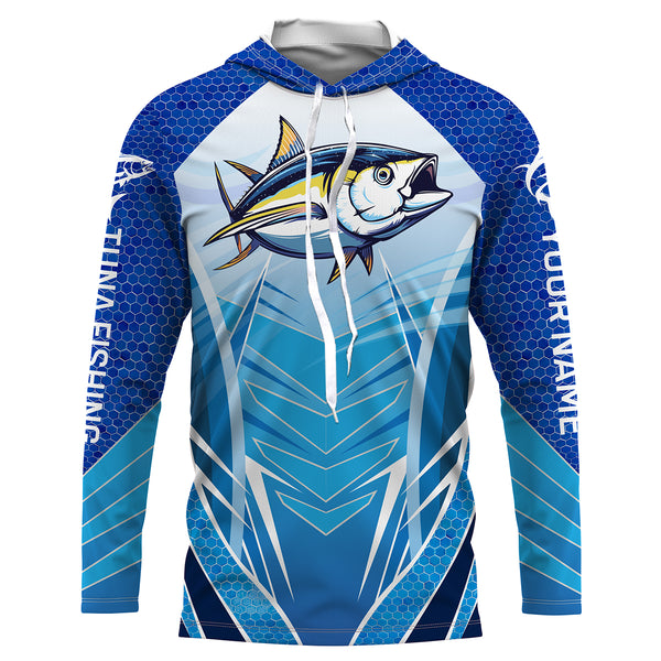 Beautiful Tuna Fishing Shirt Long Sleeve, T Shirt UPF 30+ Performance Clothing, Personalized Fishing Gifts HVFS014