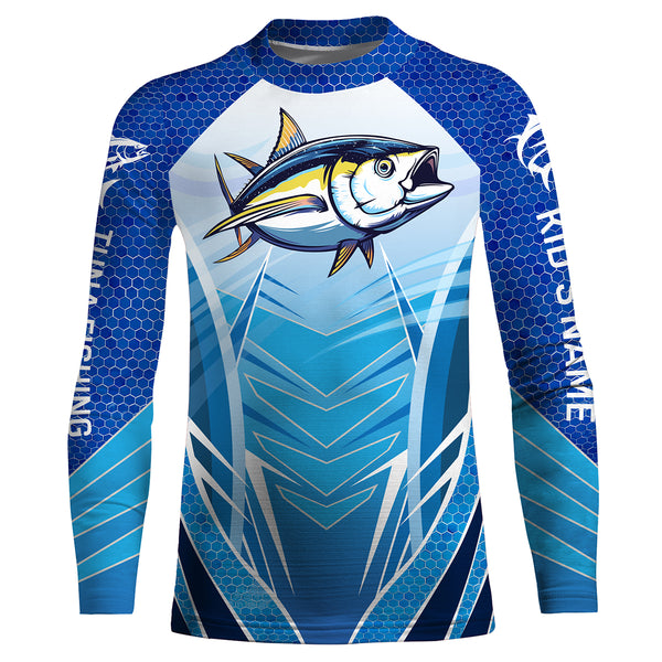 Beautiful Tuna Fishing Shirt Long Sleeve, T Shirt UPF 30+ Performance Clothing, Personalized Fishing Gifts HVFS014