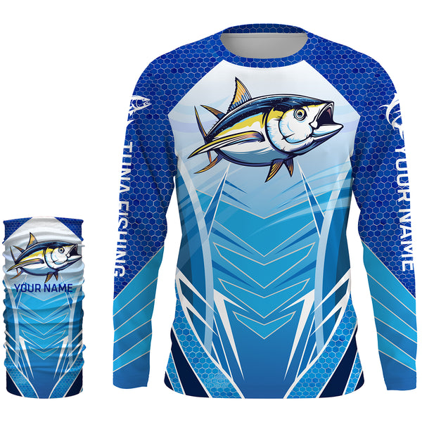 Beautiful Tuna Fishing Shirt Long Sleeve, T Shirt UPF 30+ Performance Clothing, Personalized Fishing Gifts HVFS014