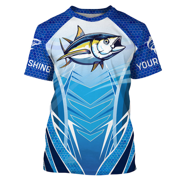 Beautiful Tuna Fishing Shirt Long Sleeve, T Shirt UPF 30+ Performance Clothing, Personalized Fishing Gifts HVFS014