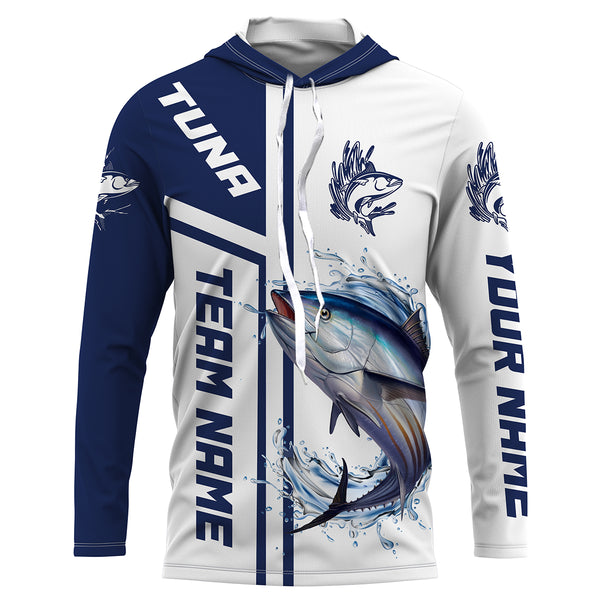 Tuna Fishing Custom Name Performance Fishing Shirt, Sun Protection Long Sleeve, Custom Team Name Fishing Jerseys HVFS043