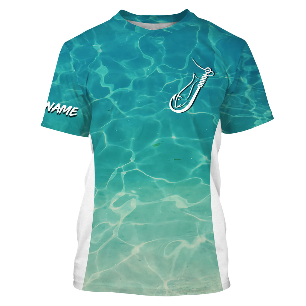 Sea camo Fishing Hook Custom UV Long Sleeve Fishing Shirts, tournament –  Myfihu