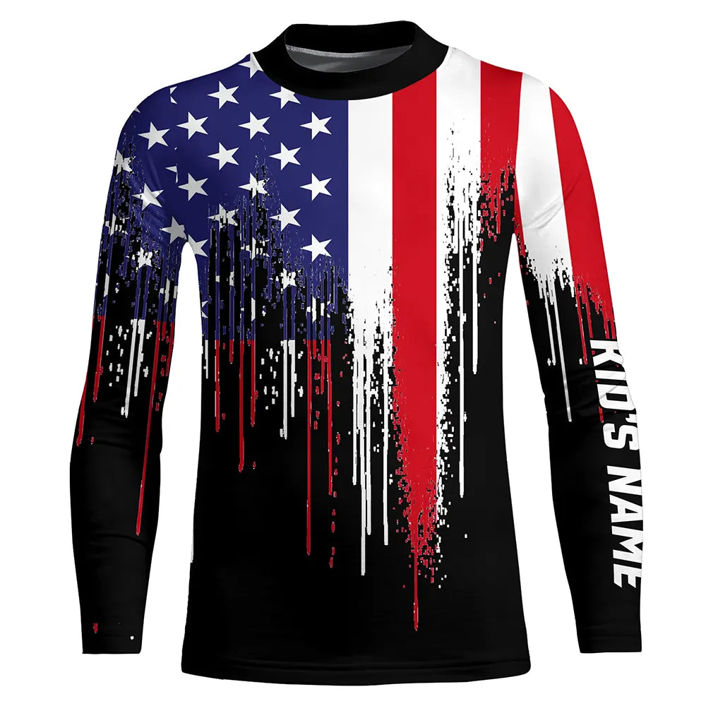 American Flag UV Protection Custom Long Sleeve Shirts Patriotic Fishin –  Myfihu