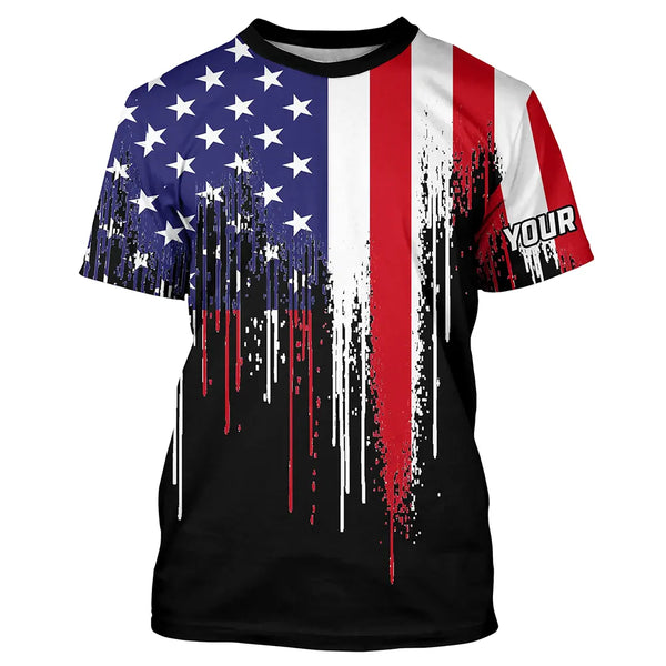 American Flag UV Protection Custom Long Sleeve Shirts Patriotic Fishing Apparel TTN120