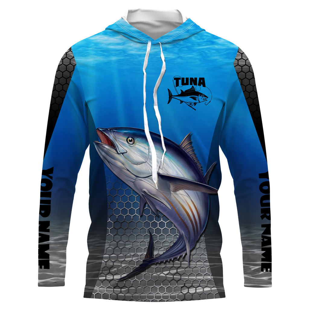 Tuna fishing scales personalized saltwater fishing shirts, custom fish