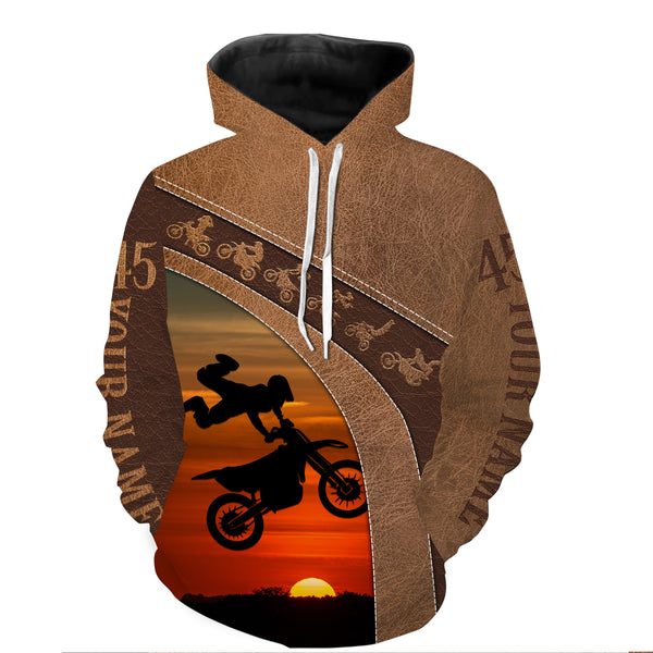 Motocross Leather Pattern Personalized Jersey Dirt Bike Riding Shirt Off-road Motorcycle Riders| NMS510