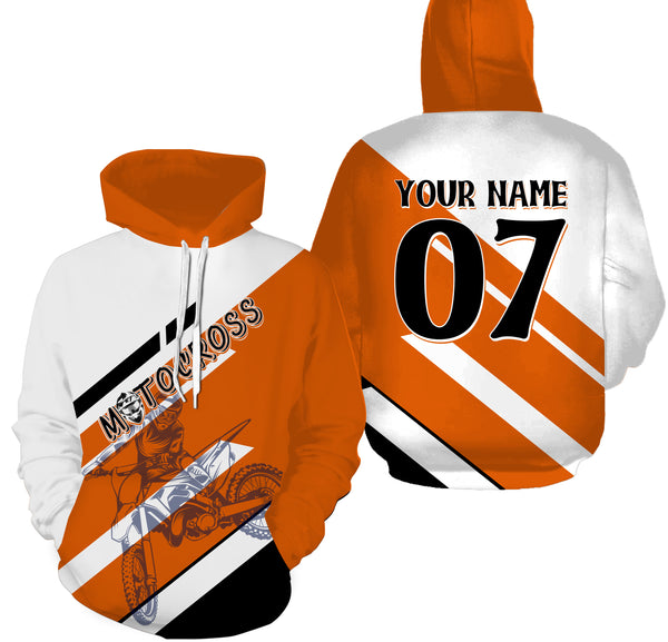 Personalized Motorcross Jersey Orange MX Rider Shirt Off-road Racing Dirt Bike Riding| NMS501