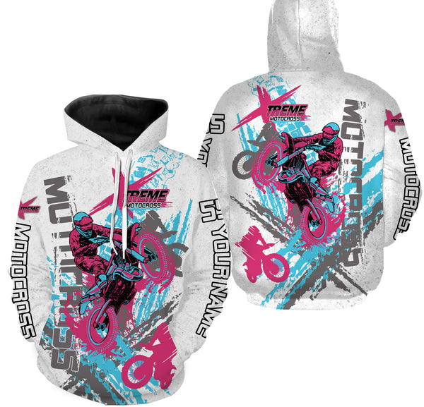 Extreme Motocross Racing All Over Printed Jersey, Hoodie, T-shirt, Custom Name Motorcycle Off-road Biker Shirt| NMS283