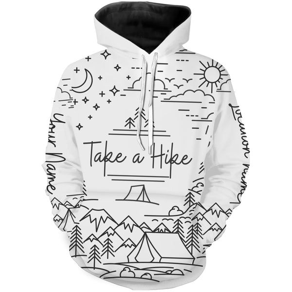 Take a hike outdoor nature camping saying shirt personalized long sleeve custom name