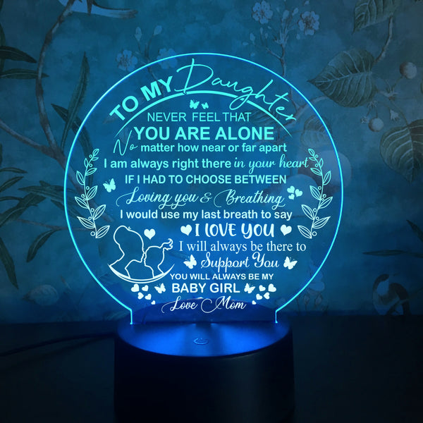 To my daughter - I love you 3D Illusion Led Lamp