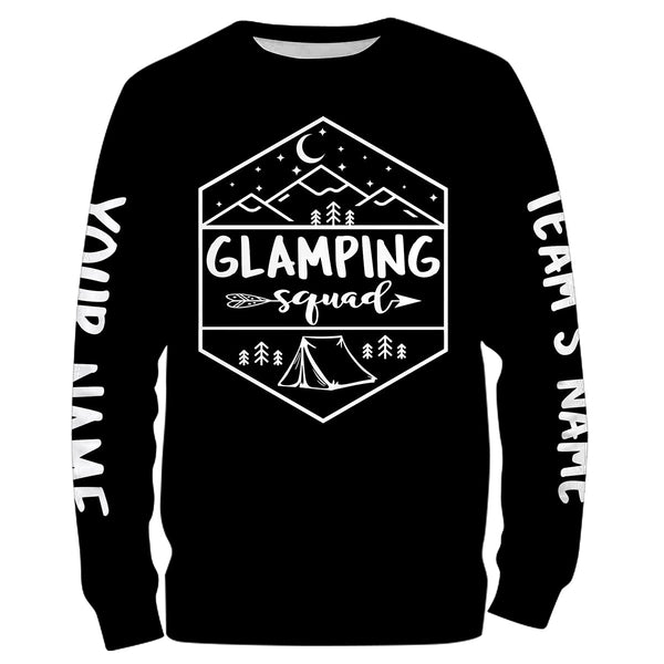 Glamping squad T shirt camping shirts personalized long sleeve custom name