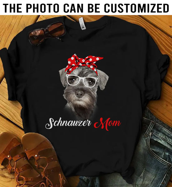 Dog mom mother's day schnauzer mom t shirt personalized gift A221