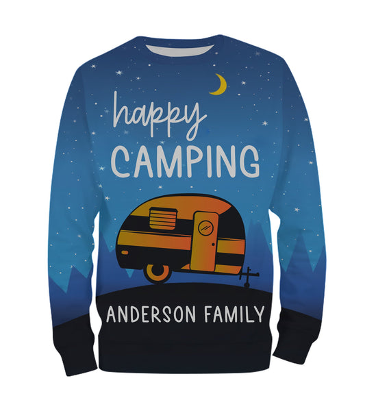 Happy camping shirt personalized custom family name