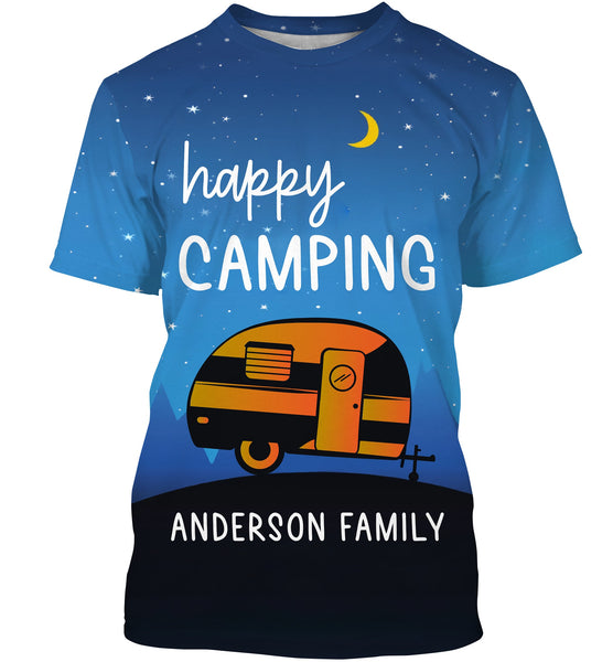 Happy camping shirt personalized custom family name