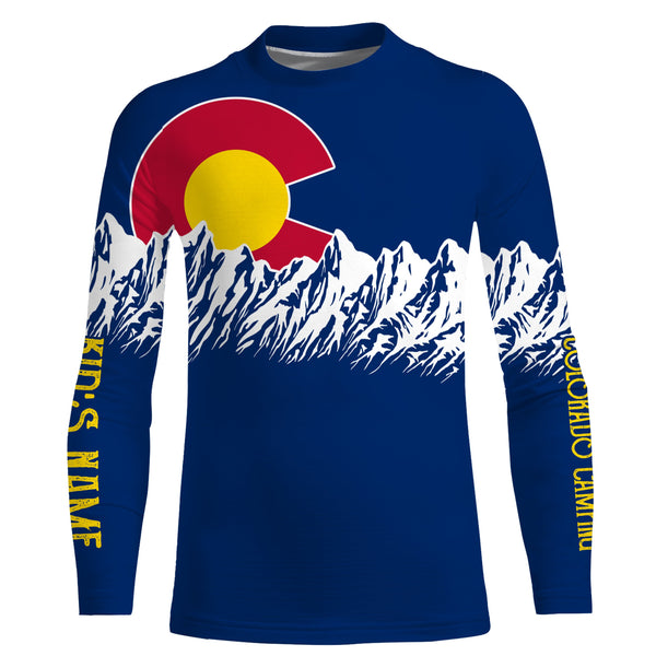 Colorado mountain camping shirt personalized long sleeve custom name