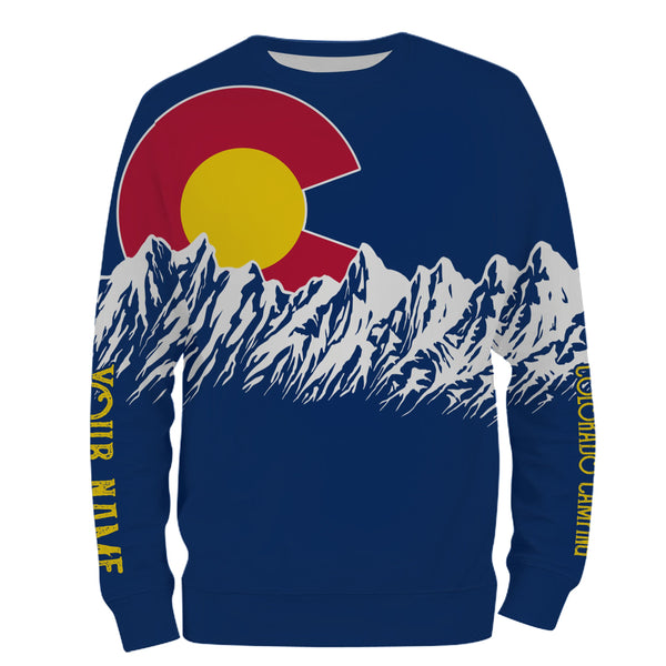 Colorado mountain camping shirt personalized long sleeve custom name