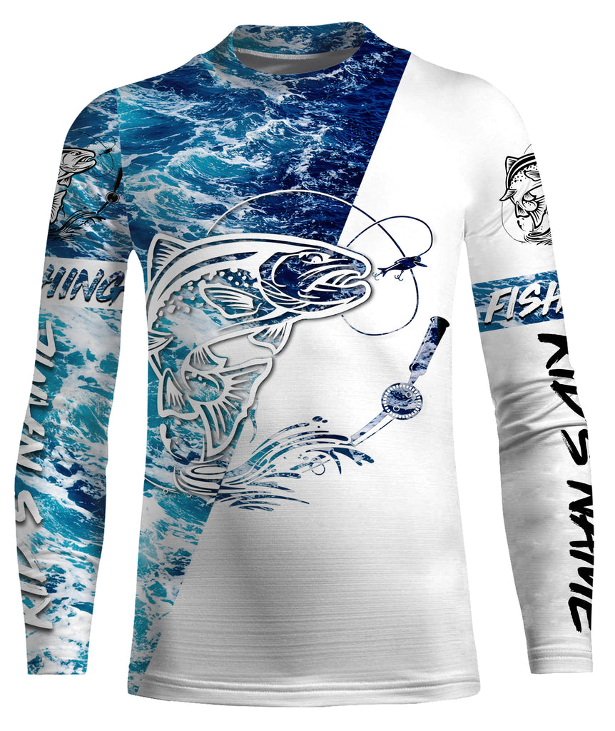Largemouth Bass Fishing Custom Long Sleeve performance Fishing Shirts,  personalized tournament fishing shirts - IPHW1150
