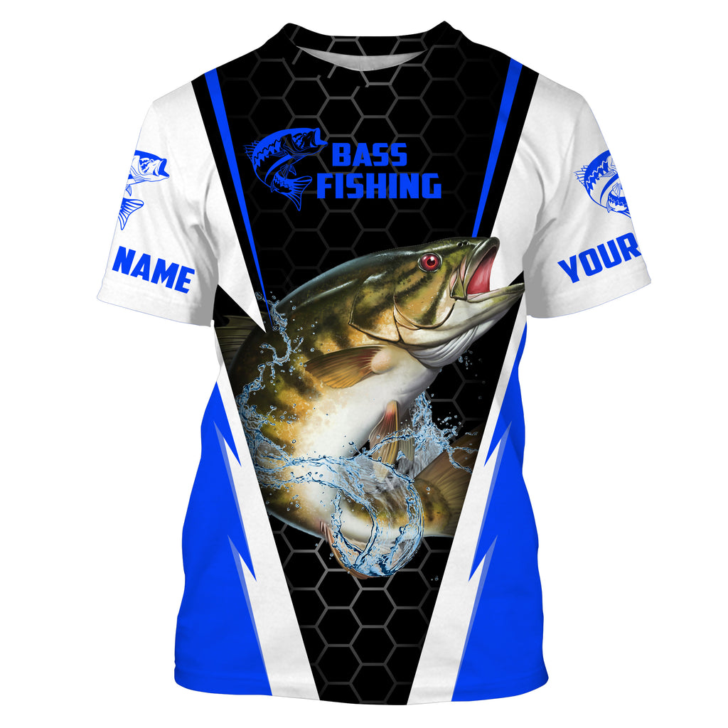 Personalized Smallmouth Bass performance Fishing Shirts, Bass