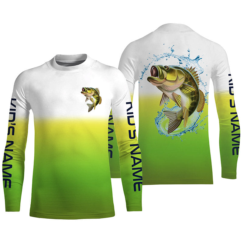 Personalized Largemouth Bass Tournament Fishing Shirts, Bass Long