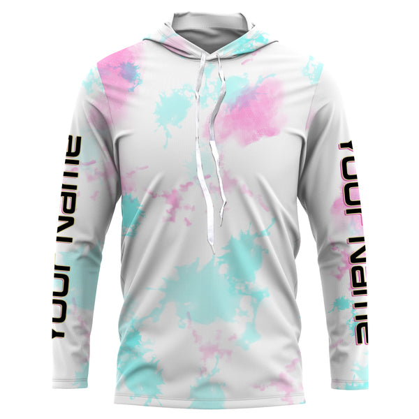 Personalized pastel Tie dye UV Protection performance Fishing Shirts for women - IPHW1721