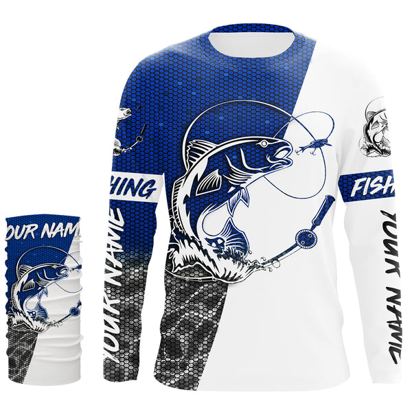 Redfish puppy Drum Custom UV Protection Fishing Shirts, Redfish Fishing jerseys | blue - IPHW2410