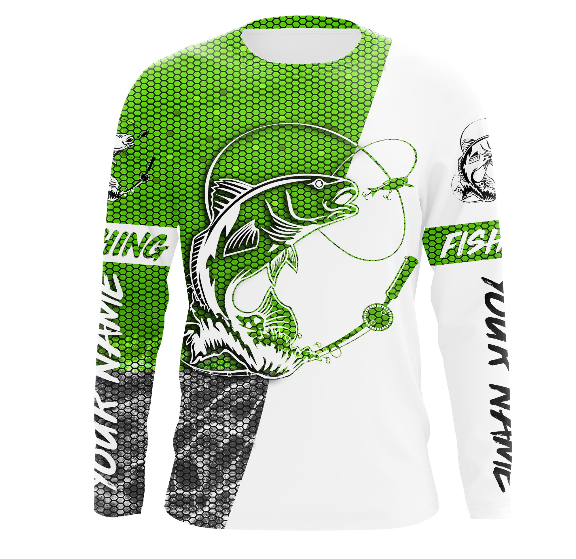 Redfish puppy Drum Custom UV Protection Fishing Shirts, Redfish Fishing jerseys | green - IPHW2411