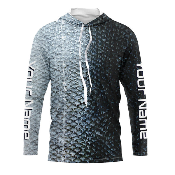 Chinook King Salmon Fishing Scales Custom Long Sleeve Fishing Shirts, Salmon Fishing Jerseys IPHW3986