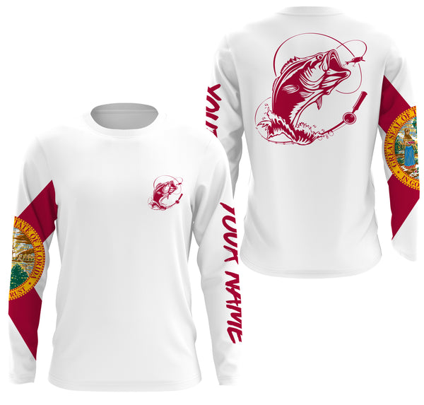 Florida Bass Tournament Fishing Shirts | FL Fishing Custom Long Sleeve Fishing Shirts Bass Fishing jerseys - IPHW1785