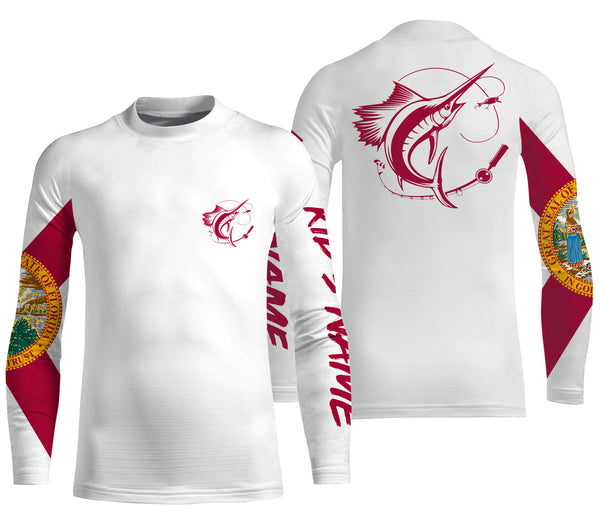 Florida Sailfish Tournament Fishing Shirts | FL Fishing Custom Long Sleeve performance Sailfish Fishing jerseys - IPHW1787