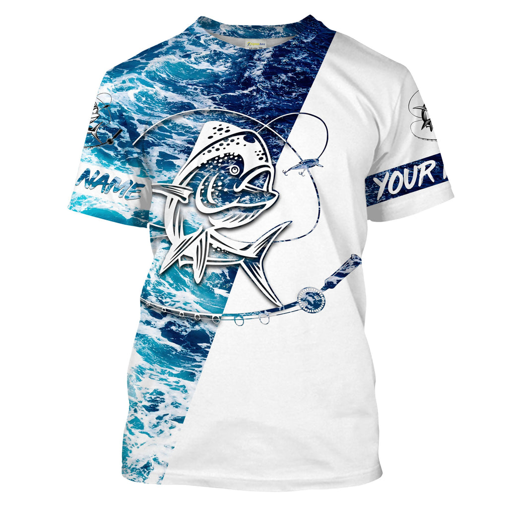 Mahi Mahi Saltwater Fishing Custom Long Sleeve Fishing Shirts