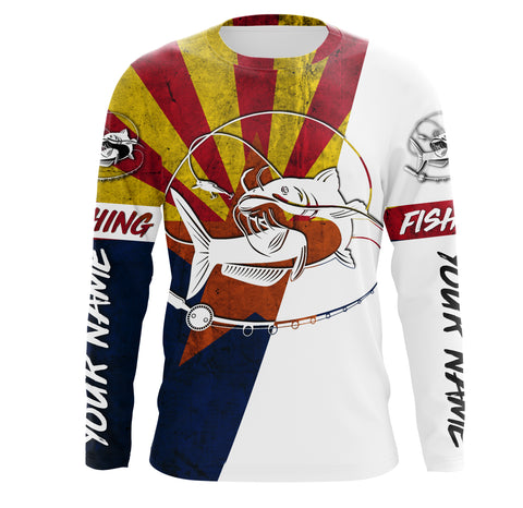 Arizona Catfish Custom Long Sleeve performance Fishing Shirts, Catfish Fishing jerseys IPHW2901