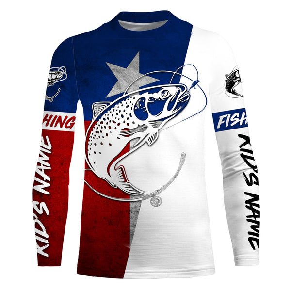 Texas Trout Custom Long Sleeve performance Fishing Shirts, Trout Fishing jerseys IPHW2908