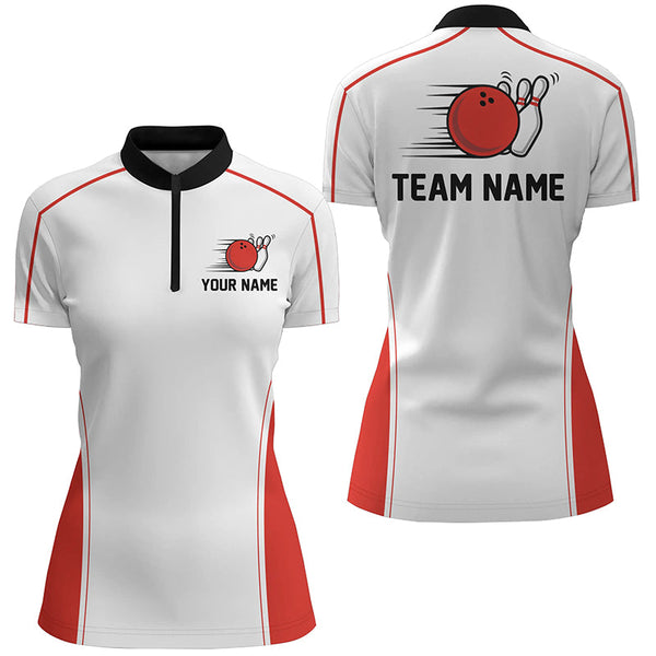 Custom Bowling League Shirts For Women, Personalized Bowling Team Jerseys IPHW5164