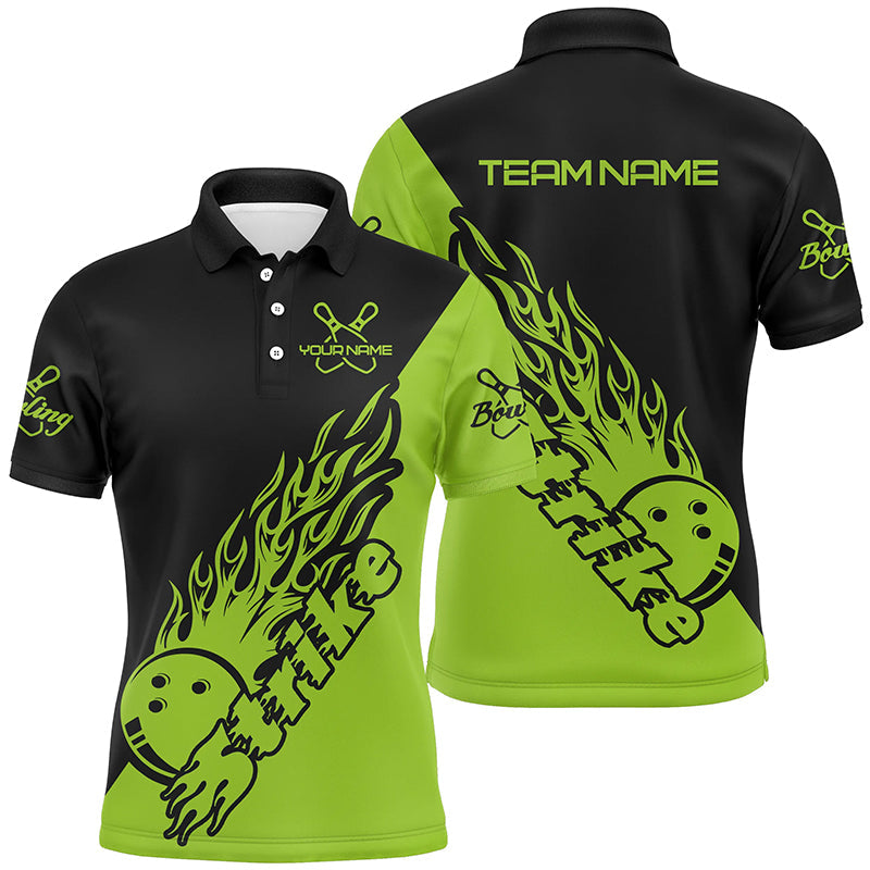 Custom Bowling Shirts For Men, Bowling Team Shirts Bowling Strike | Green IPHW5175