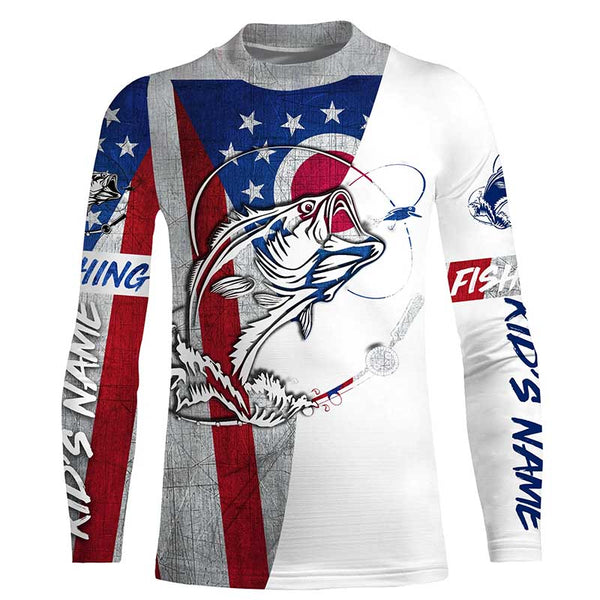 Ohio Bass Fishing tattoo Custom Long sleeve Fishing Shirts, OH Bass Fishing gifts IPHW3545