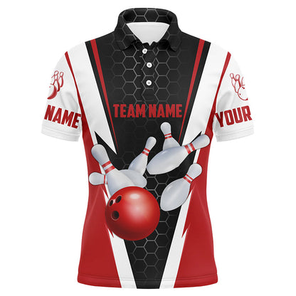 Bowling Shirts For Men Custom Name And Team Name Strike Bowling Ball And Pins, Team Bowling Shirts IPHW4175