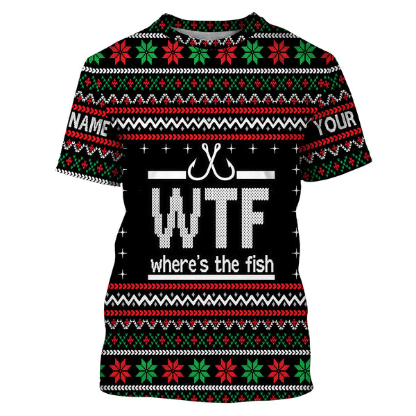 Funny Where's the Fish Custom Long Sleeve Fishing Shirts, Personalized Fishing Christmas gifts - IPHW1882