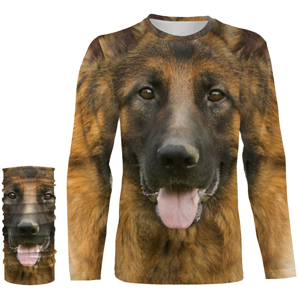 German Shepherd Dog face photo All over print Shirts, Dog Shirts for humans, Dog lovers gifts IPHW2590