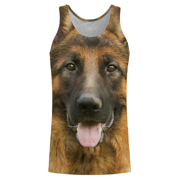 German Shepherd Dog face photo All over print Shirts, Dog Shirts for humans, Dog lovers gifts IPHW2590
