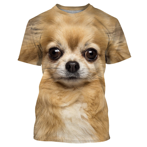 Cute Chihuahua Dog face photo All over print Shirts, Dog Shirts for humans, Dog lovers gifts IPHW2591