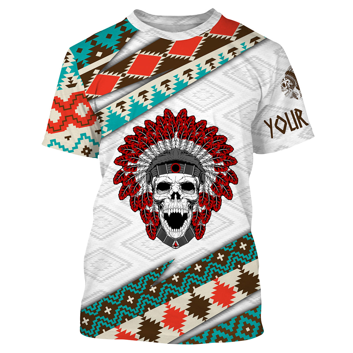 Custom Skull Native American Pattern 3D Shirt - Indigenous Americans Culture Clothing Personalized Gifts - IPHW1741