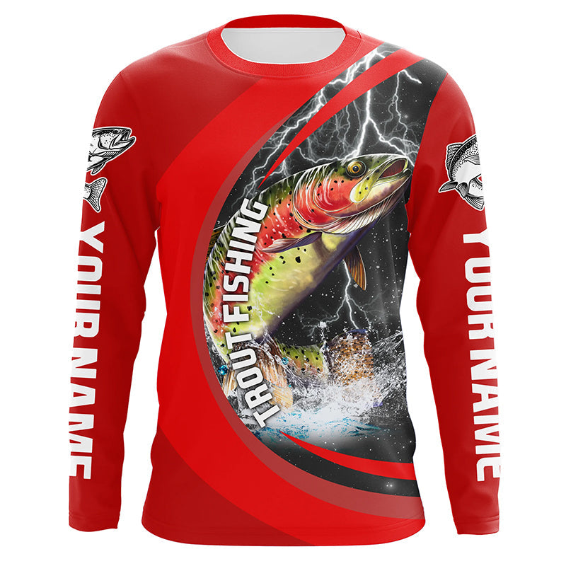 Personalized Black Rainbow trout Fishing jersey, Team trout