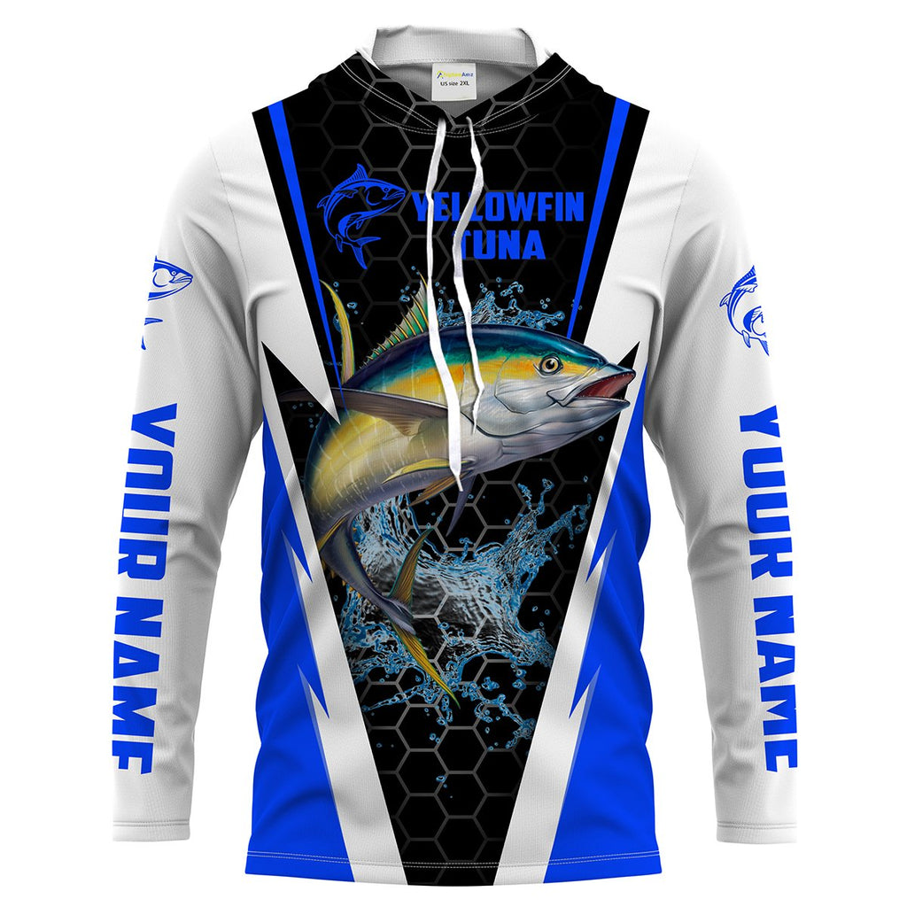 Yellowfin Tuna Fishing Custom Long Sleeve performance Fishing Shirts U –  Myfihu