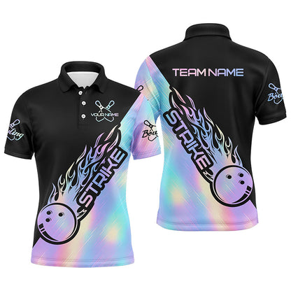 Strike Bowling Polo Shirts For Men, Custom Bowling Team Shirts Bowler Outfit IPHW5240