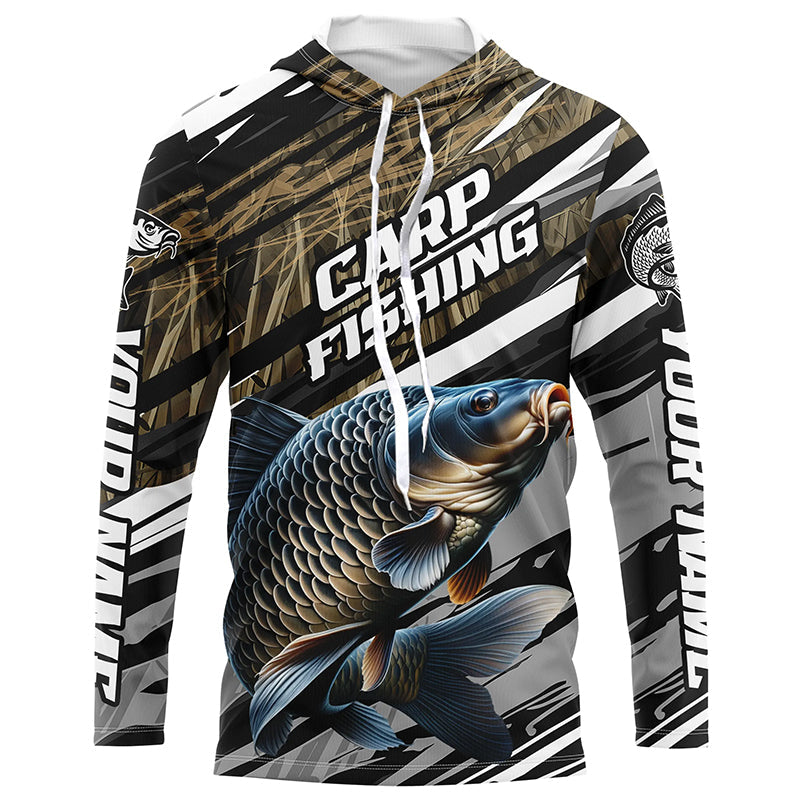 Carp Fishing Grass Camo Custom Long Sleeve Shirts, Carp Uv Fishing Jer – Myfihu