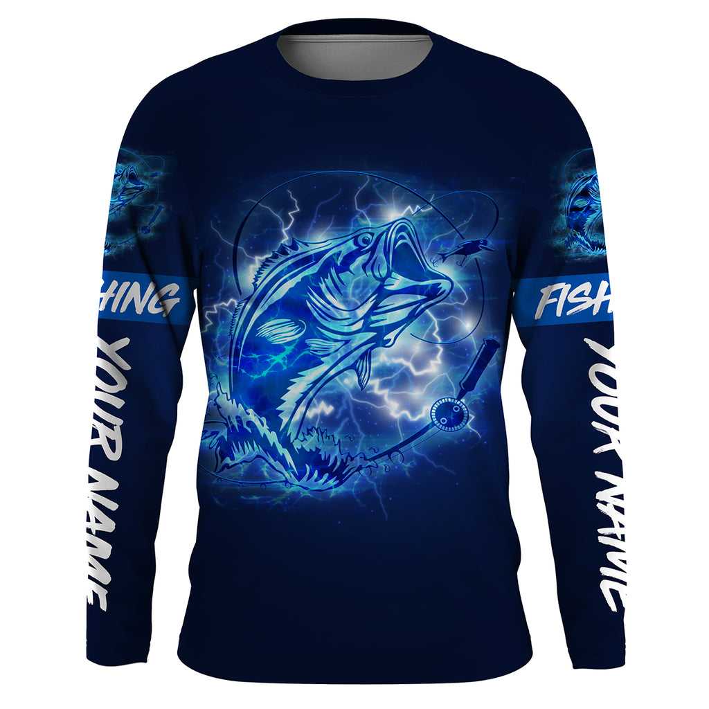 Custom Bass Fishing camo Long Sleeve performance Fishing Shirts, Perso –  Myfihu