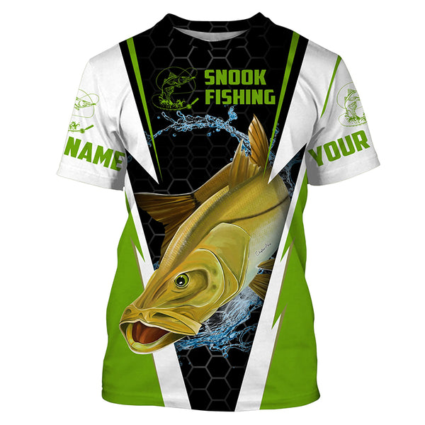 Snook fish Custom Fishing jerseys, Snook Long sleeve Fishing Shirts for men,women and kid |green IPHW3488