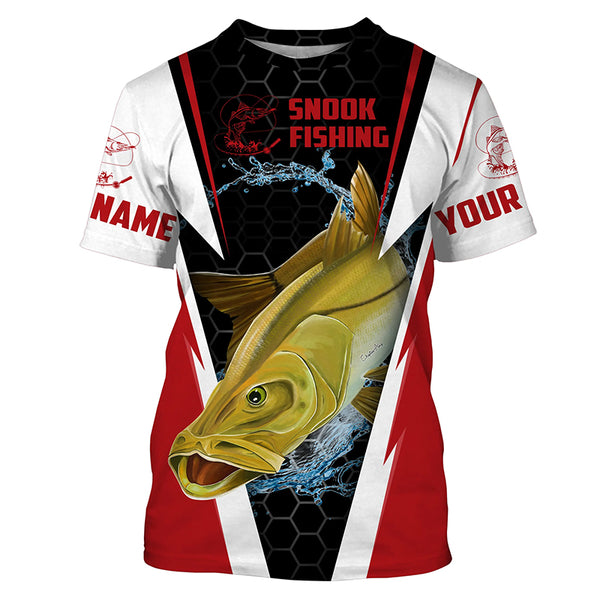 Snook fish Custom Fishing jerseys, Snook Long sleeve Fishing Shirts for men,women and kid |red IPHW3489